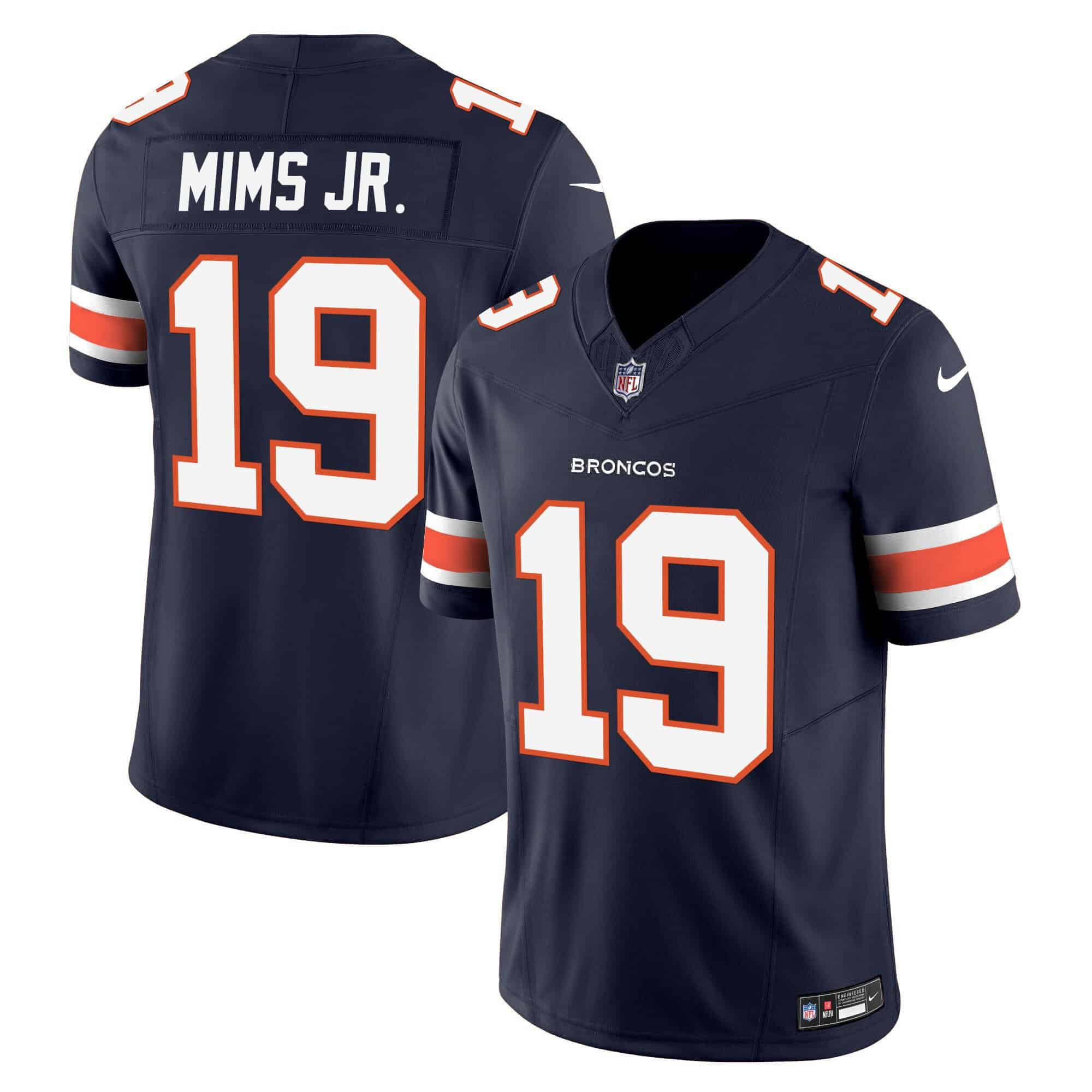 Men Denver Broncos #19 Mims jr Blue 2024 Nike Vapor Limited NFL Jersey style 2->indianapolis colts->NFL Jersey